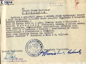 Fotokopia z akt sądowych Friedricha Kuczyńskiego